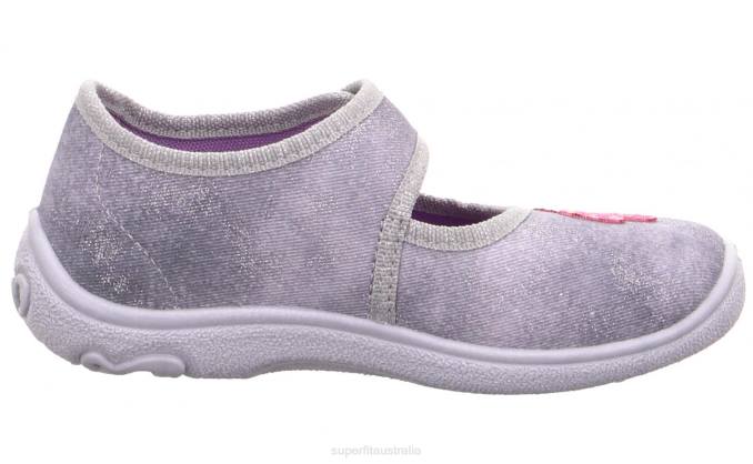 Superfit Light Grey/Pink Babies BELINDA - Slipper with Velcro Fastener Z6Z889