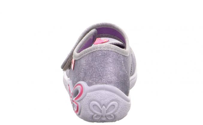 Superfit Light Grey/Pink Babies BELINDA - Slipper with Velcro Fastener Z6Z889