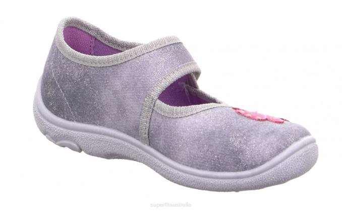 Superfit Light Grey/Pink Babies BELINDA - Slipper with Velcro Fastener Z6Z889