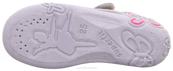 Superfit Light Grey/Pink Babies BELINDA - Slipper with Velcro Fastener Z6Z889