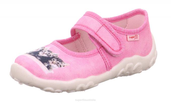 Superfit Pink/Multi Coloure Babies BONNY - Slipper with Velcro Fastener Z6Z8153