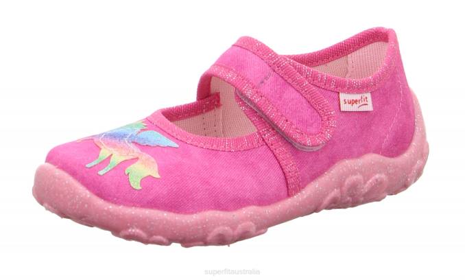 Superfit Pink/Multi Coloure Babies BONNY - Slipper with Velcro Fastener Z6Z840