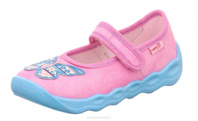 Superfit Pink/Multi Coloure Babies BUBBLE - Slipper with Velcro Fastener Z6Z8122