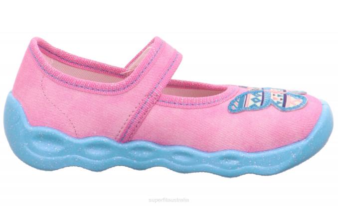 Superfit Pink/Multi Coloure Babies BUBBLE - Slipper with Velcro Fastener Z6Z8122