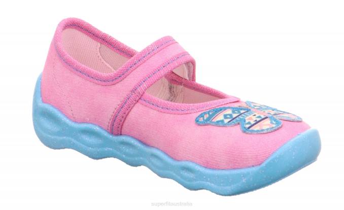 Superfit Pink/Multi Coloure Babies BUBBLE - Slipper with Velcro Fastener Z6Z8122