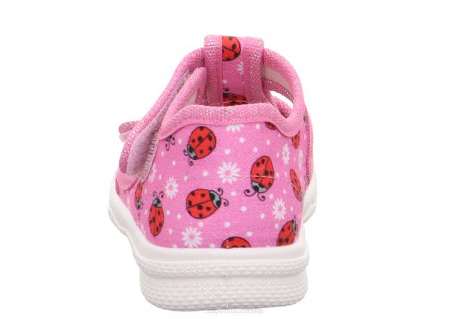 Superfit Pink/Multi Coloure Babies POLLY - Slipper with Velcro Fastener Z6Z876