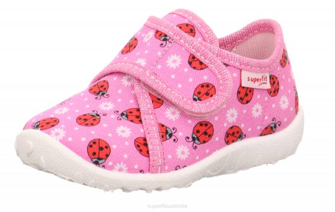 Superfit Pink/Multi Coloure Babies SPOTTY - Slipper with Velcro Fastener Z6Z824