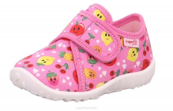 Superfit Pink/Multi Coloure Babies SPOTTY - Slipper with Velcro Fastener Z6Z874