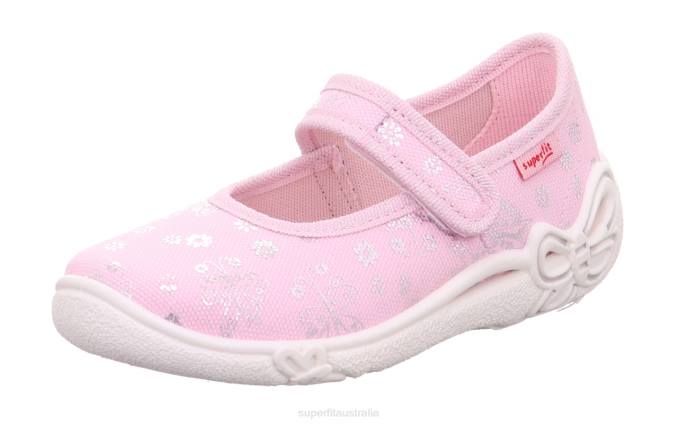 Superfit Pink/Silver Babies BELINDA - Slipper with Velcro Fastener Z6Z837