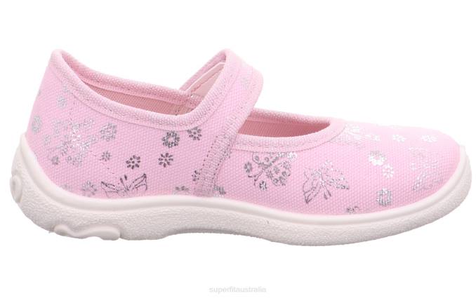 Superfit Pink/Silver Babies BELINDA - Slipper with Velcro Fastener Z6Z837