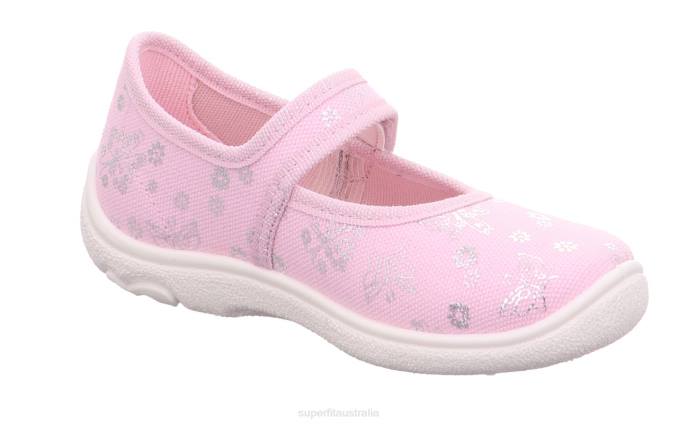 Superfit Pink/Silver Babies BELINDA - Slipper with Velcro Fastener Z6Z837