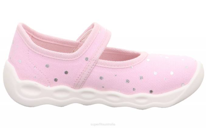 Superfit Pink/Silver Babies BUBBLE - Slipper with Velcro Fastener Z6Z850