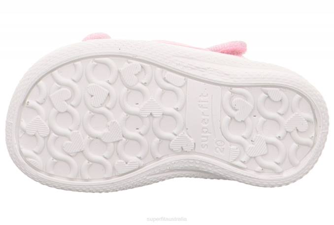 Superfit Pink/Silver Babies POLLY - Slipper with Velcro Fastener Z6Z82