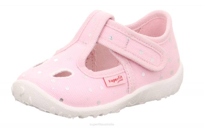 Superfit Pink/Silver Babies SPOTTY - Slipper with Velcro Fastener Z6Z858