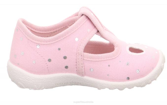 Superfit Pink/Silver Babies SPOTTY - Slipper with Velcro Fastener Z6Z858