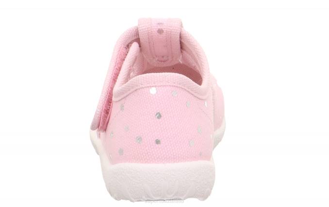 Superfit Pink/Silver Babies SPOTTY - Slipper with Velcro Fastener Z6Z858