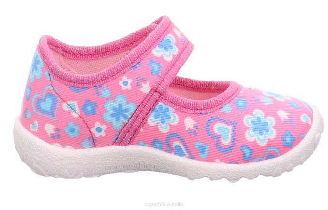 Superfit Pink/Turquoise Babies SPOTTY - Slipper with Velcro Fastener Z6Z868