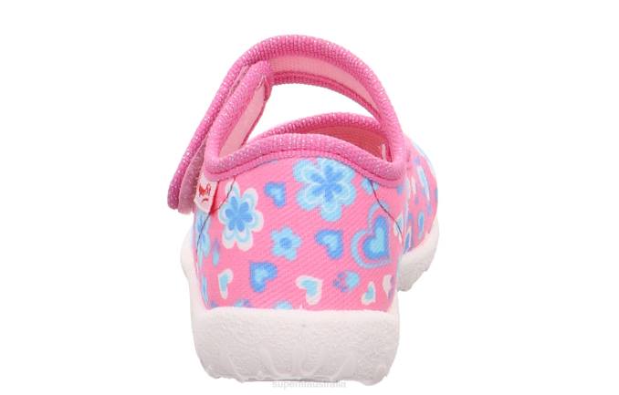 Superfit Pink/Turquoise Babies SPOTTY - Slipper with Velcro Fastener Z6Z868