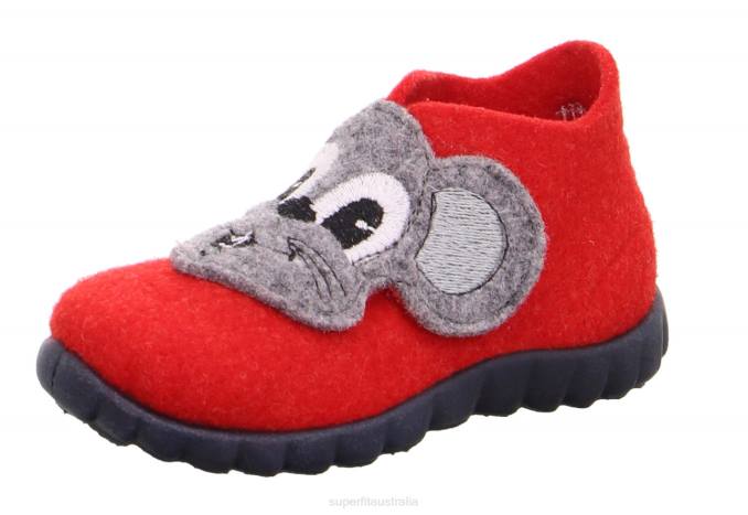 Superfit Red Combi Babies HAPPY - Slipper with Velcro Fastener Z6Z8156