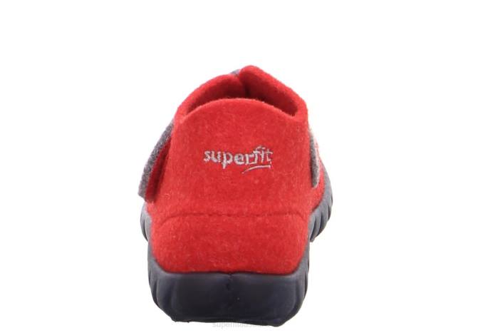 Superfit Red Combi Babies HAPPY - Slipper with Velcro Fastener Z6Z8156