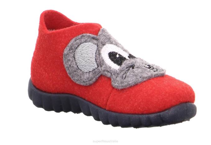 Superfit Red Combi Babies HAPPY - Slipper with Velcro Fastener Z6Z8156