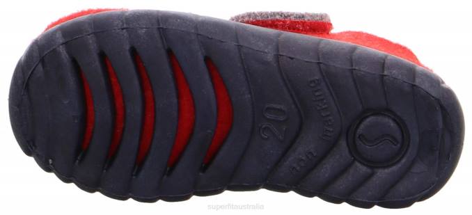 Superfit Red Combi Babies HAPPY - Slipper with Velcro Fastener Z6Z8156