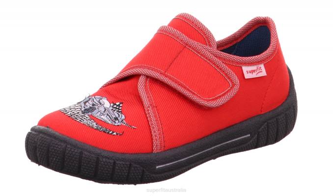 Superfit Red/Grey Babies BILL - Slipper with Velcro Fastener Z6Z842