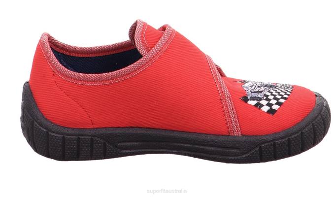 Superfit Red/Grey Babies BILL - Slipper with Velcro Fastener Z6Z842