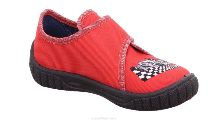 Superfit Red/Grey Babies BILL - Slipper with Velcro Fastener Z6Z842