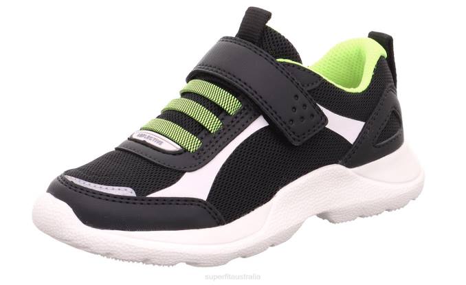 Superfit Black/Yellow Kids & Teens RUSH - Sneakers low with Velcro Fastener Z6Z8528