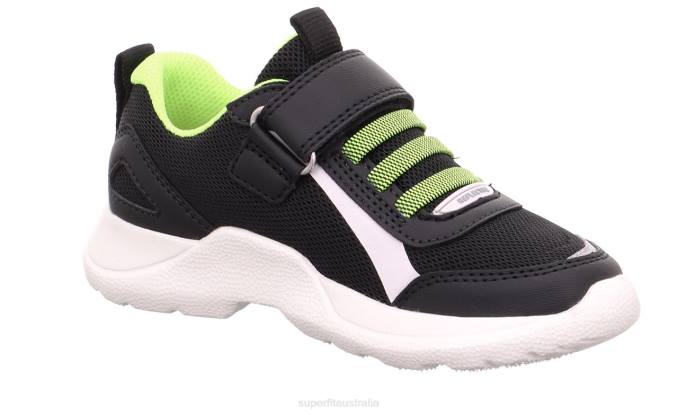 Superfit Black/Yellow Kids & Teens RUSH - Sneakers low with Velcro Fastener Z6Z8528