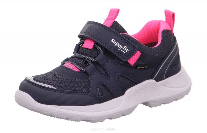 Superfit Blue/Pink Kids & Teens RUSH - Sneakers low with Velcro Fastener Z6Z8518