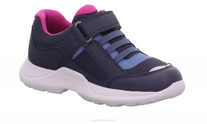 Superfit Blue/Pink Kids & Teens RUSH - Sneakers low with Velcro Fastener Z6Z8537