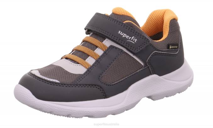 Superfit Grey/Orange Kids & Teens RUSH - Sneakers low with Velcro Fastener Z6Z8527