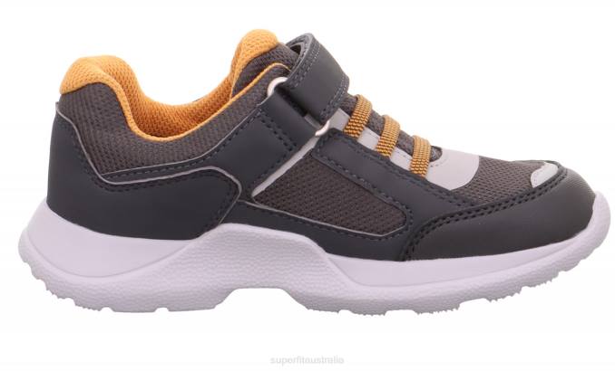 Superfit Grey/Orange Kids & Teens RUSH - Sneakers low with Velcro Fastener Z6Z8527