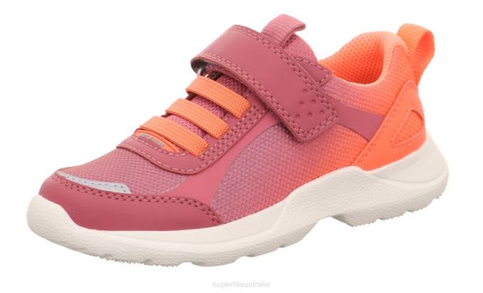 Superfit Pink/Orange Kids & Teens RUSH - Sneakers low with Velcro Fastener Z6Z8521