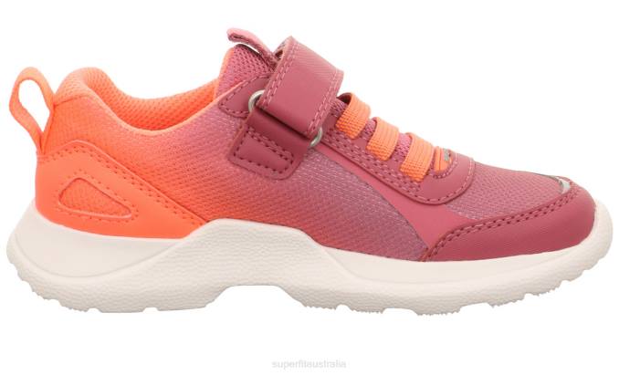 Superfit Pink/Orange Kids & Teens RUSH - Sneakers low with Velcro Fastener Z6Z8521