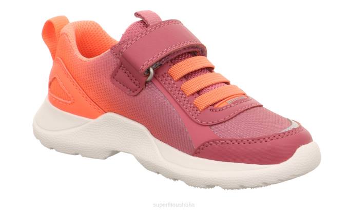 Superfit Pink/Orange Kids & Teens RUSH - Sneakers low with Velcro Fastener Z6Z8521