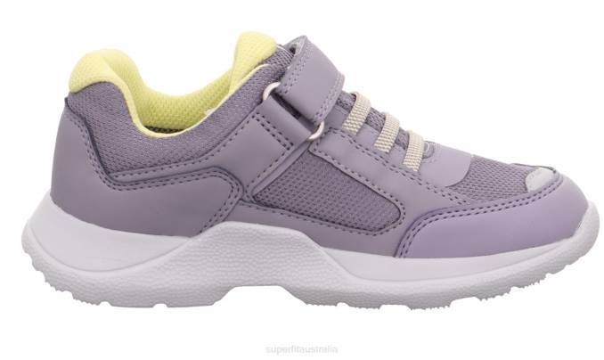 Superfit Purple/Yellow Kids & Teens RUSH - Sneakers low with Velcro Fastener Z6Z8534