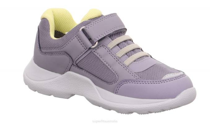 Superfit Purple/Yellow Kids & Teens RUSH - Sneakers low with Velcro Fastener Z6Z8534