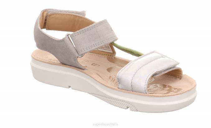 Superfit Light Grey Kids & Teens PALOMA - Sandal with Velcro Fastener Z6Z8878