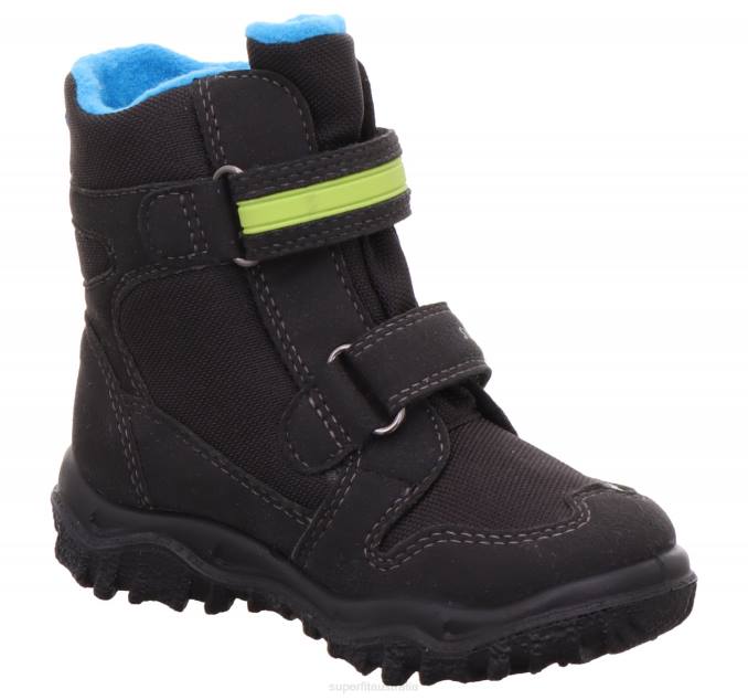 Superfit Black/Blue Toddlers HUSKY - Boot with Velcro Fastener Z6Z8723