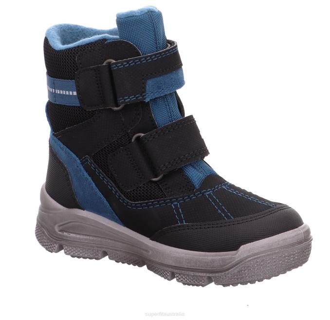 Superfit Black/Blue Toddlers MARS - Boot with Velcro Fastener Z6Z8735