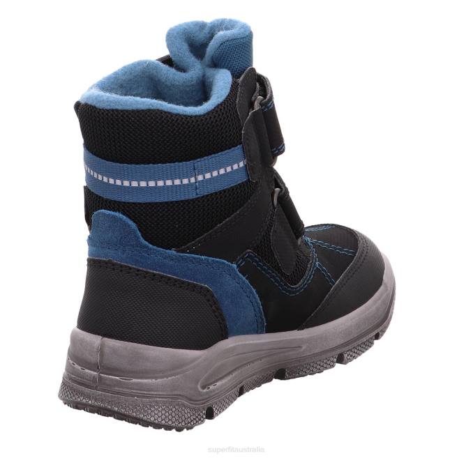 Superfit Black/Blue Toddlers MARS - Boot with Velcro Fastener Z6Z8735