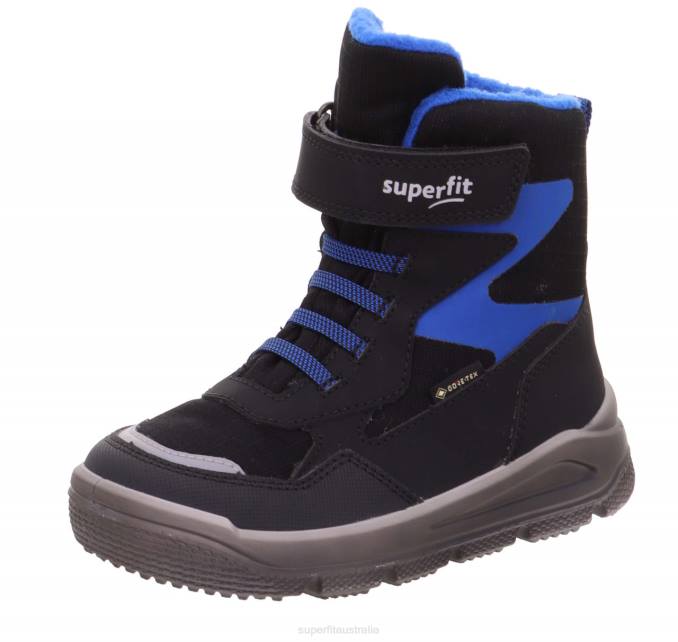 Superfit Black/Blue Toddlers MARS - Boot with Velcro Fastener Z6Z8748