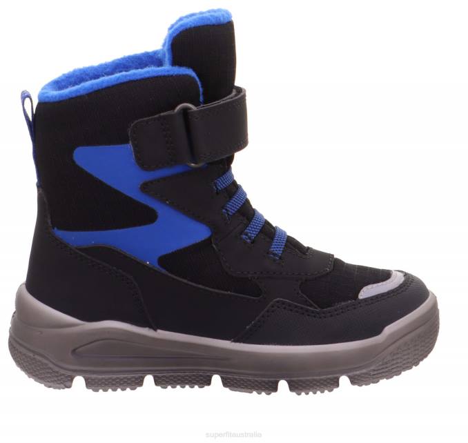 Superfit Black/Blue Toddlers MARS - Boot with Velcro Fastener Z6Z8748