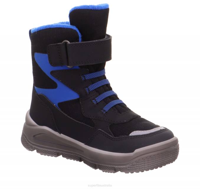 Superfit Black/Blue Toddlers MARS - Boot with Velcro Fastener Z6Z8748