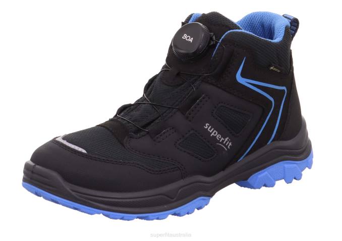 Superfit Black/Light Blue Toddlers JUPITER - Boot with BOA Fit System Z6Z8903