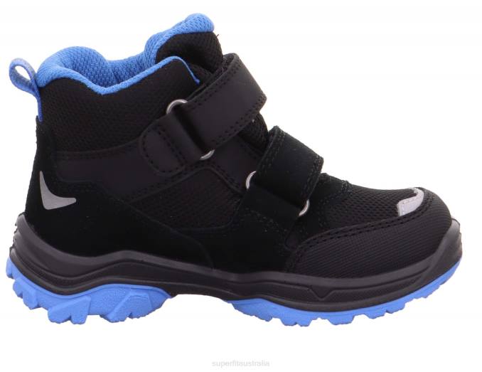 Superfit Black/Light Blue Toddlers JUPITER - Boot with Velcro Fastener Z6Z8766