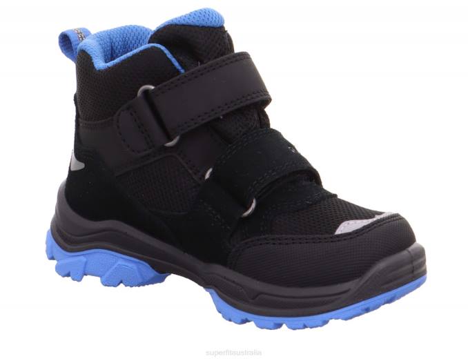 Superfit Black/Light Blue Toddlers JUPITER - Boot with Velcro Fastener Z6Z8766